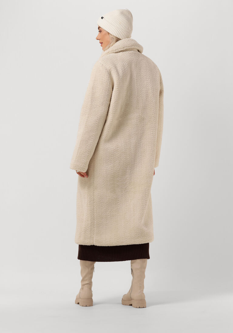 ANOTHER LABEL beige another label faux fur jas moussy coat