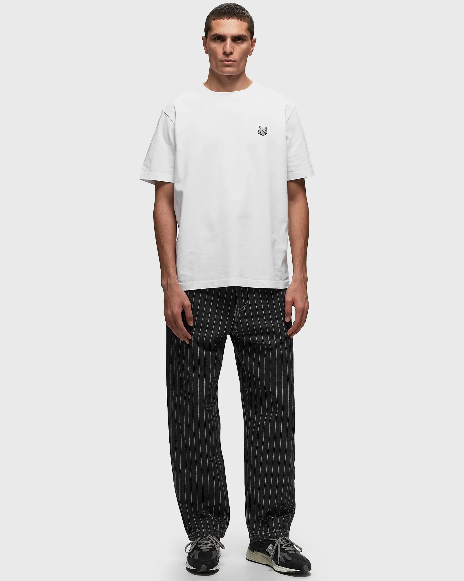 Maison Kitsune BOLD FOX HEAD PATCH COMFORT TEE SHIRT WHITE