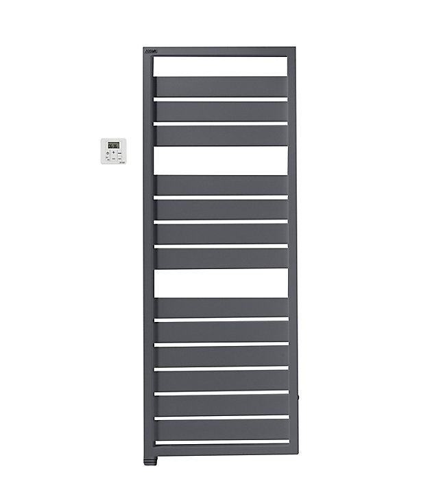 Sèche-serviettes électrique à inertie fluide Acova Astrakan anthracite 750W