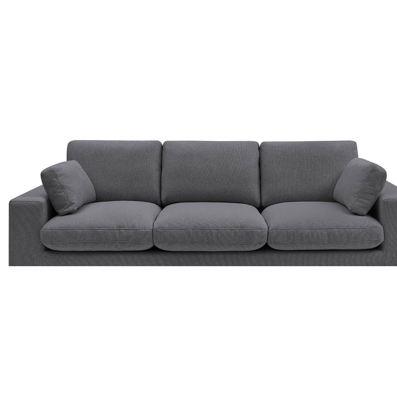 Bobochic Canapé compact belair gris foncé - 220x93x80 cm