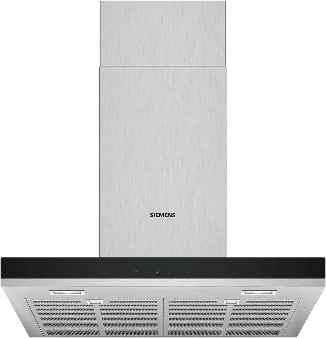 Siemens LC67BHM50 Dunstabzugshaube, Wandhaube 60 cm, Lüfterleistung, Metall-Fettfilter, Edelstahl