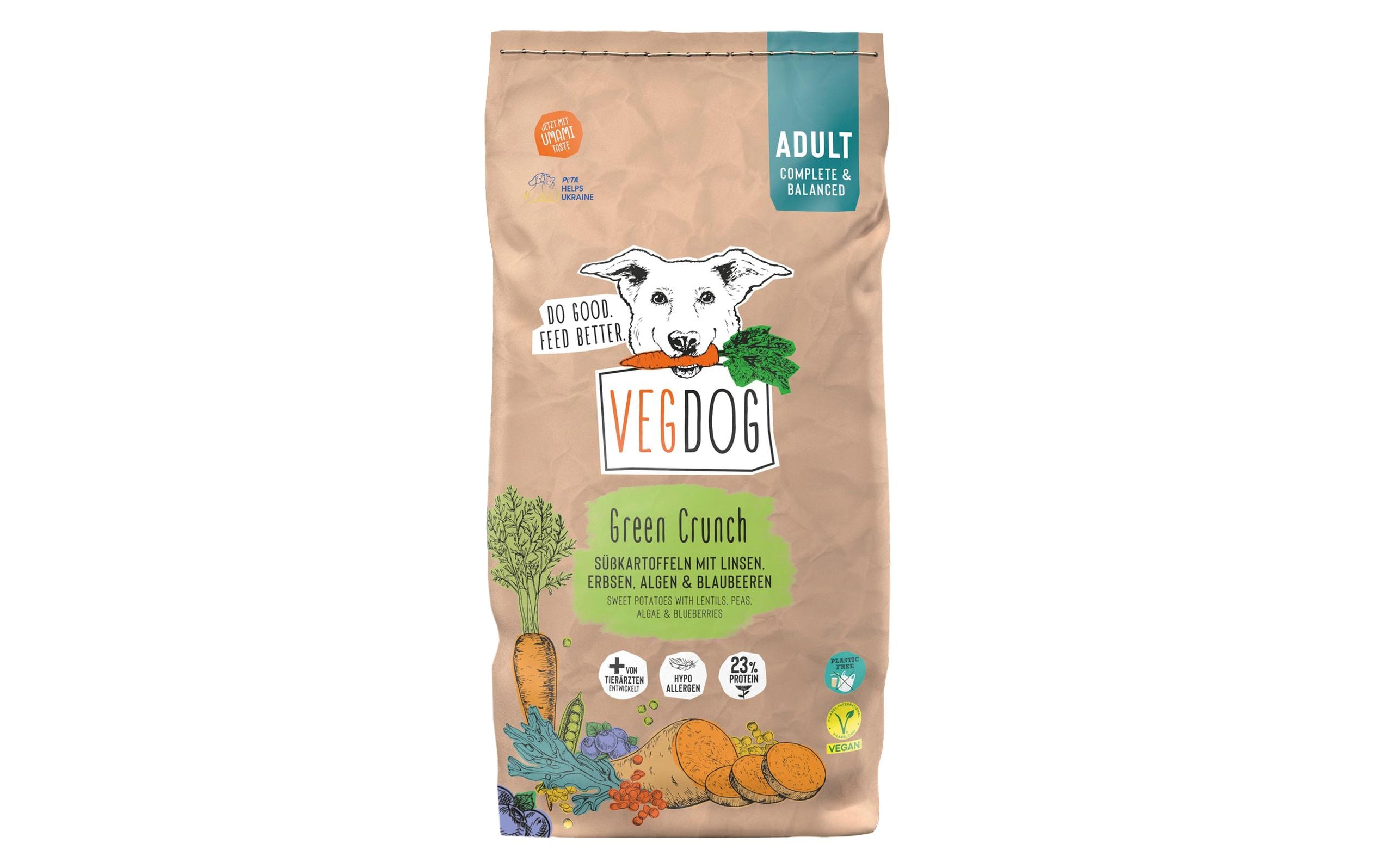 Trockenfutter Green Crunch 2 kgHypoallergenes Alleinfuttermittel für ausgewachsene Hunde