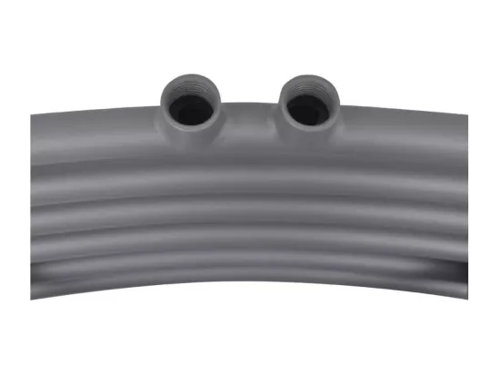 Sèche-serviettes eau chaude à rails incurvés gris 500 x 1160 mm