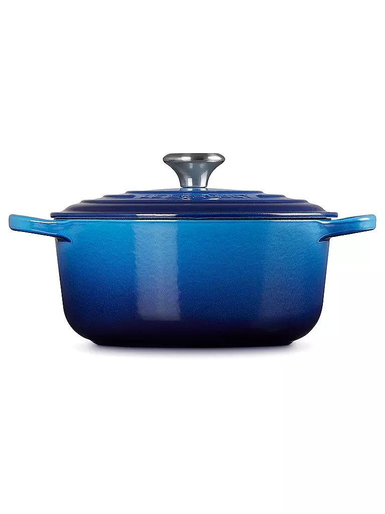 LE CREUSET Bräter rund 20cm/2,4l SIGNATURE Azure blau