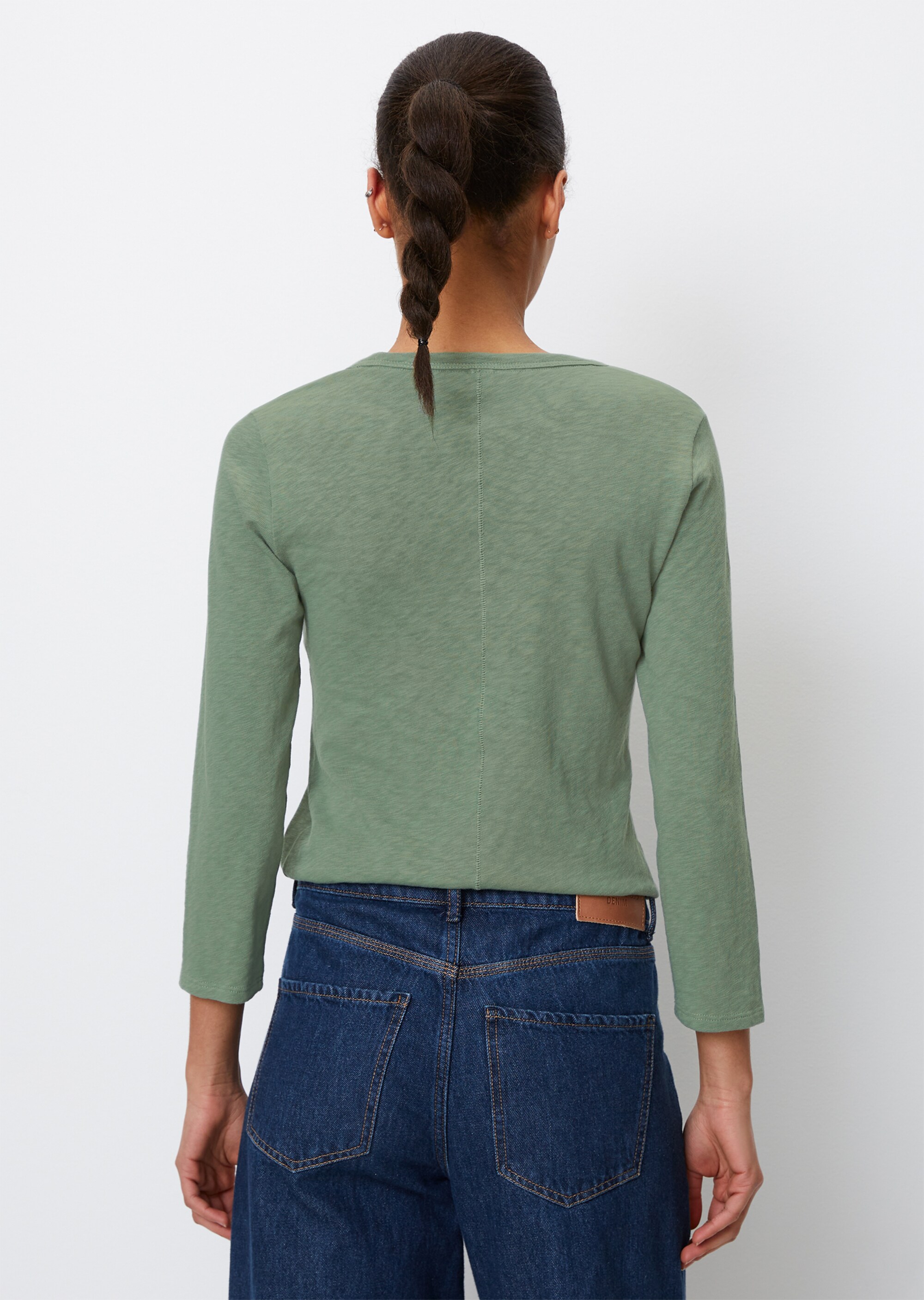 T-Shirt slim aus Slub-Jersey
