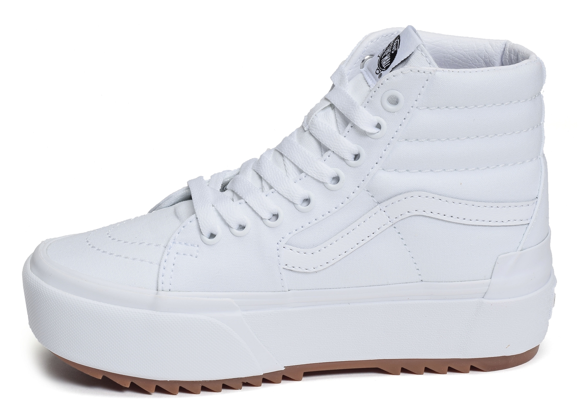 Ua sk8 hi stacked blanc
