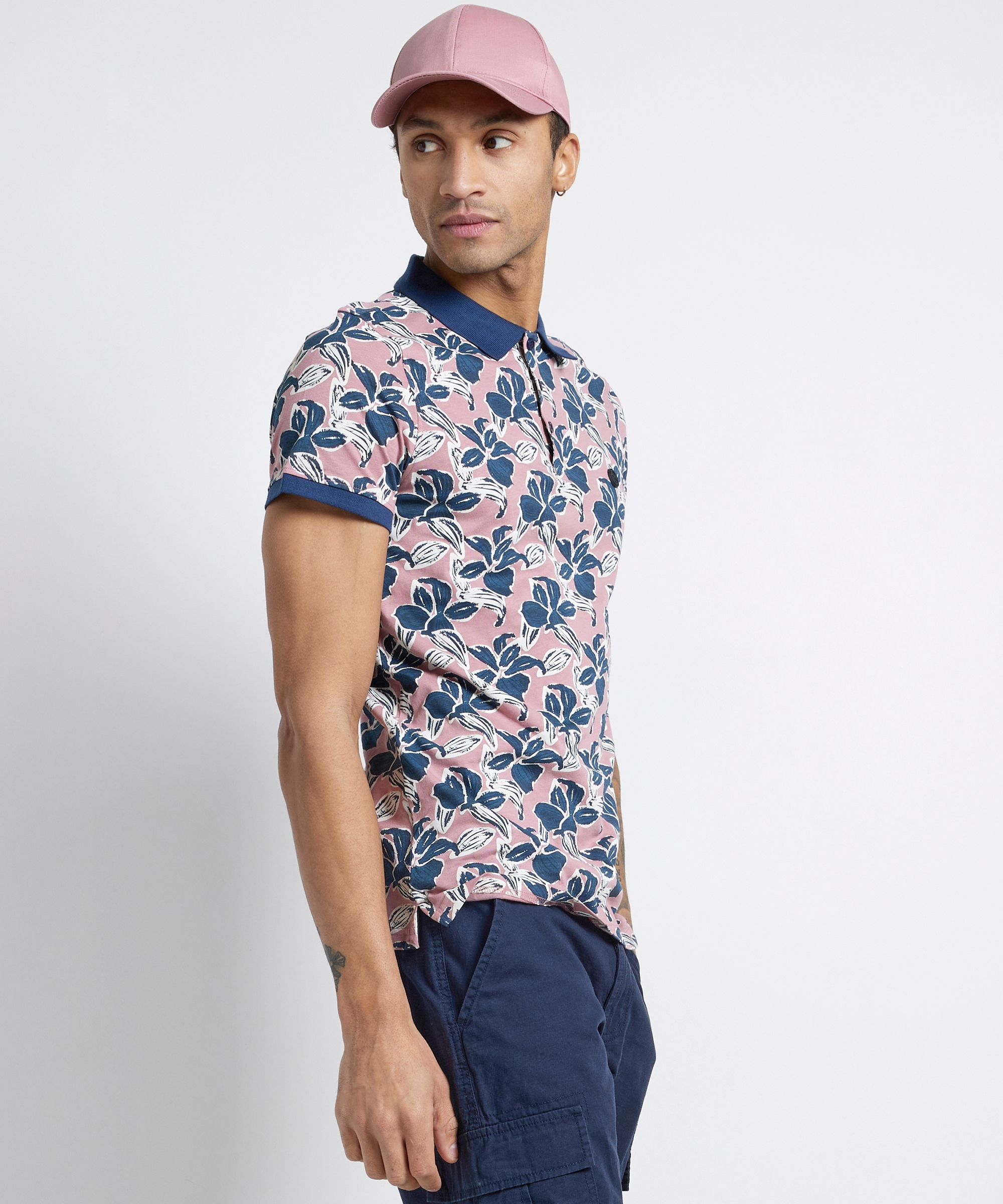 jersey polo all-over print