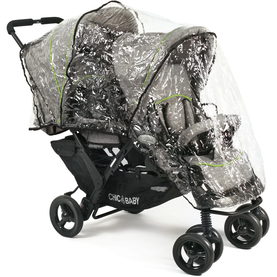 CHIC 4 BABY Geschwisterwagen DUO Jeans grey