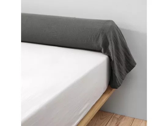 OUREA - Taie de Traversin 85x185cm Gaze de Coton Granit