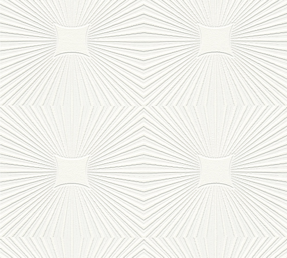 Papiertapete BLACK & WHITE - weiß - 10 Meter