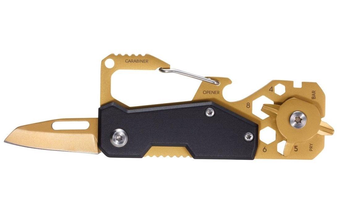 Taschenmesser Toolinator 10 Funktionen Gold/SchwarzTaschenmesser mit Wechselbaren Werkzeugen