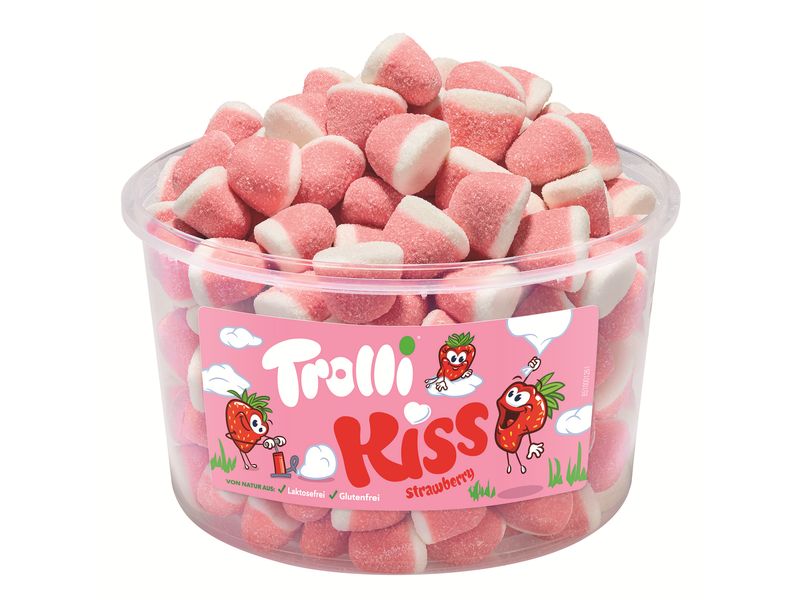 Trolli Gummibonbons Kiss Strawberry Dose 975 g Gummibonbons