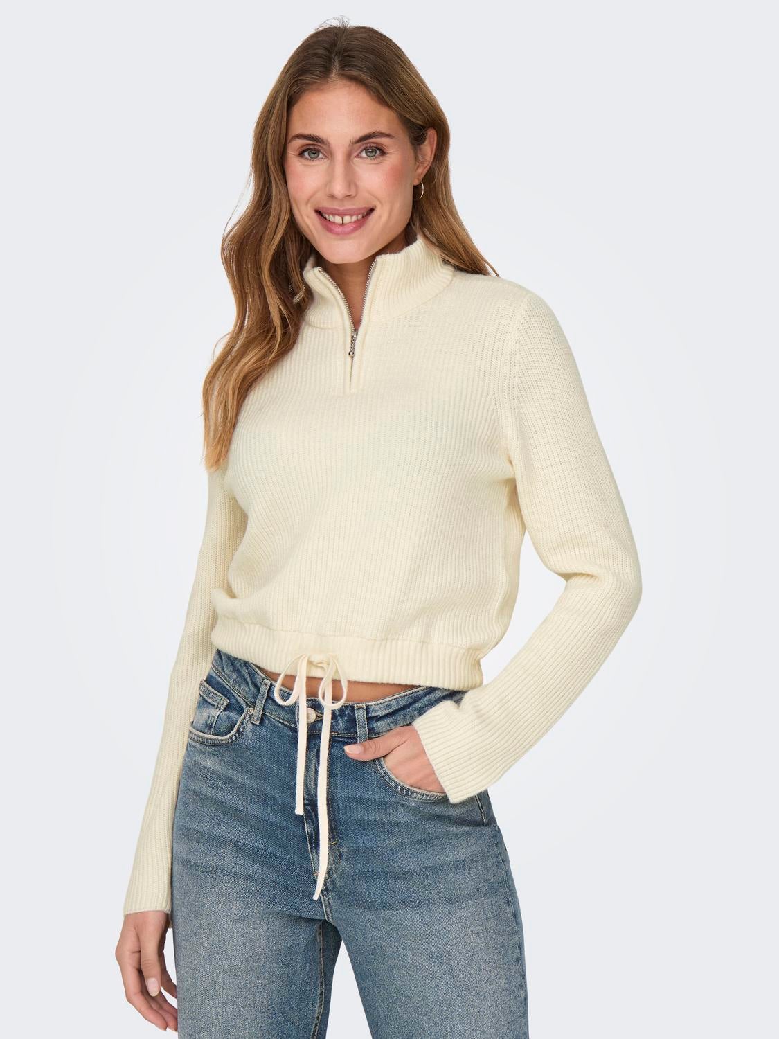 ONLFIA Strickpullover Whitecap Gray