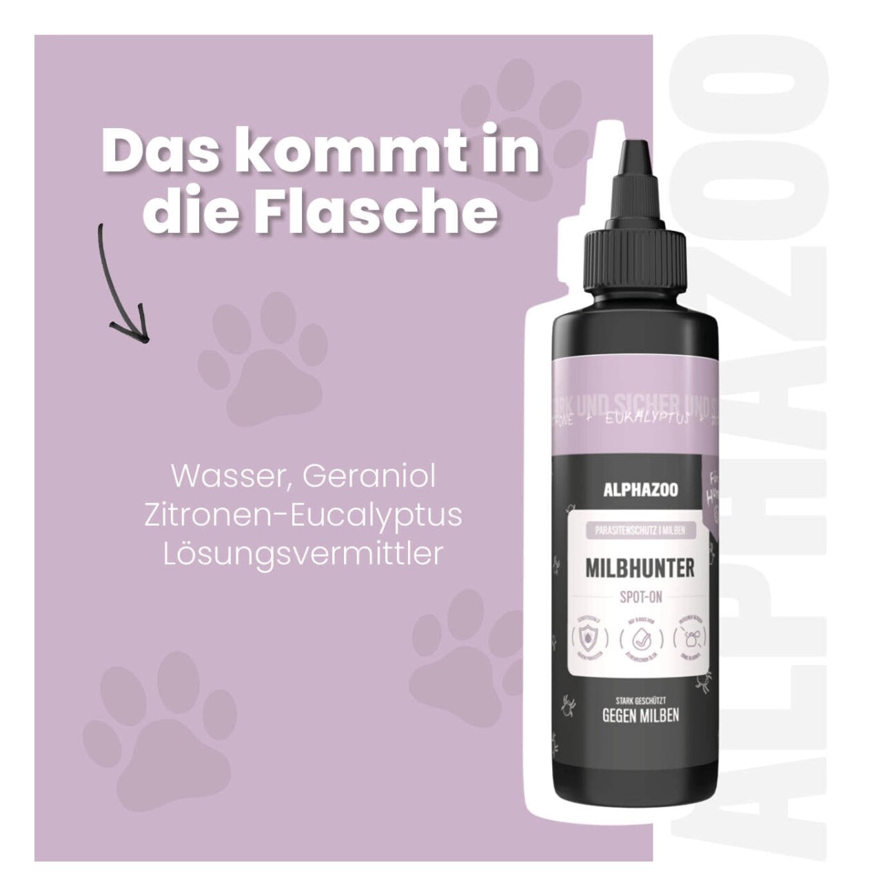 ALPHAZOO MilbHunter Milben Spot-on für Hunde I Starkes Anti Milbenmittel
