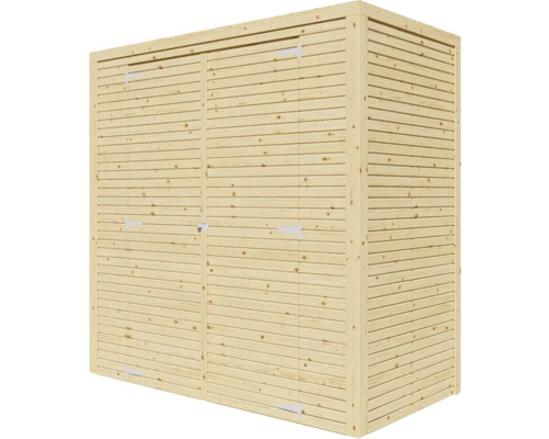 Bertilo Cubico 1 Fineline Rhombus profiel tuinhuis, 207 x 110 cm, naturel