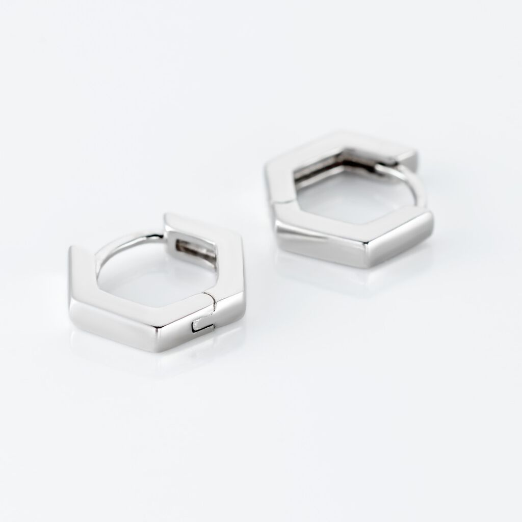 Créoles Argent Blanc Agnese