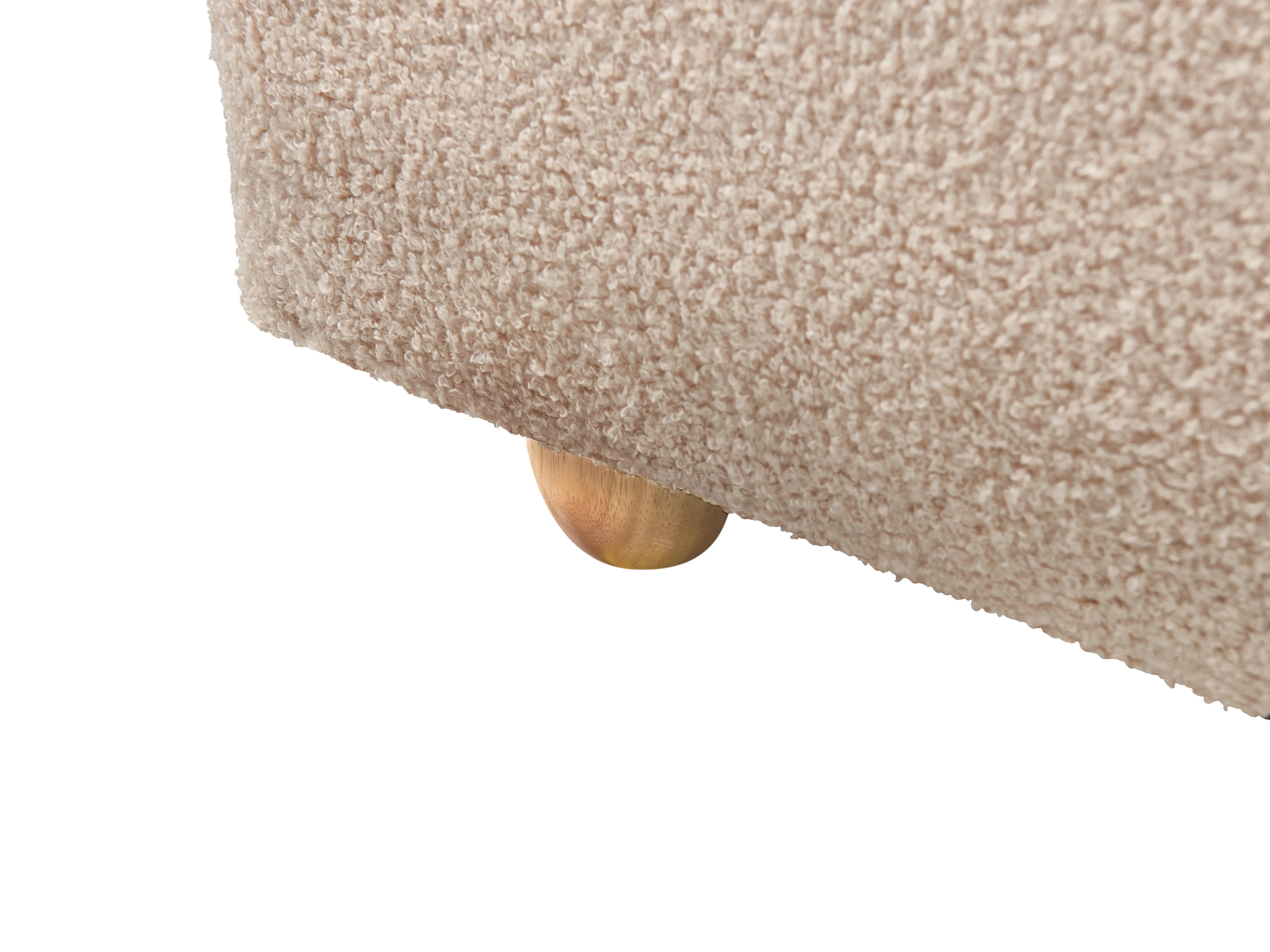 Bed met opbergruimte Bouclé BLAGNAC 180 x 200 cm Beige