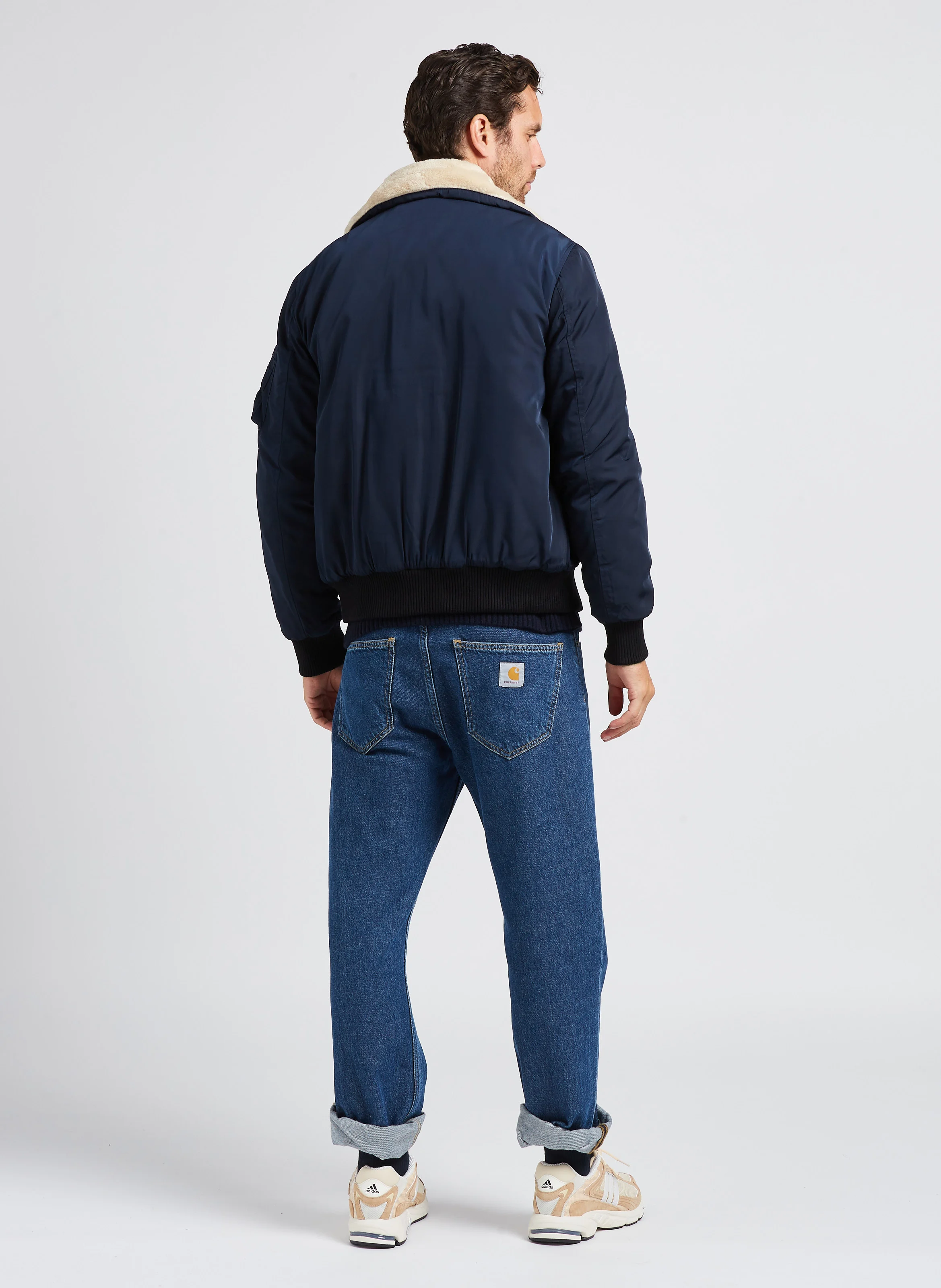 VERSMOLD - Blouson aviateur col classique | Bleu