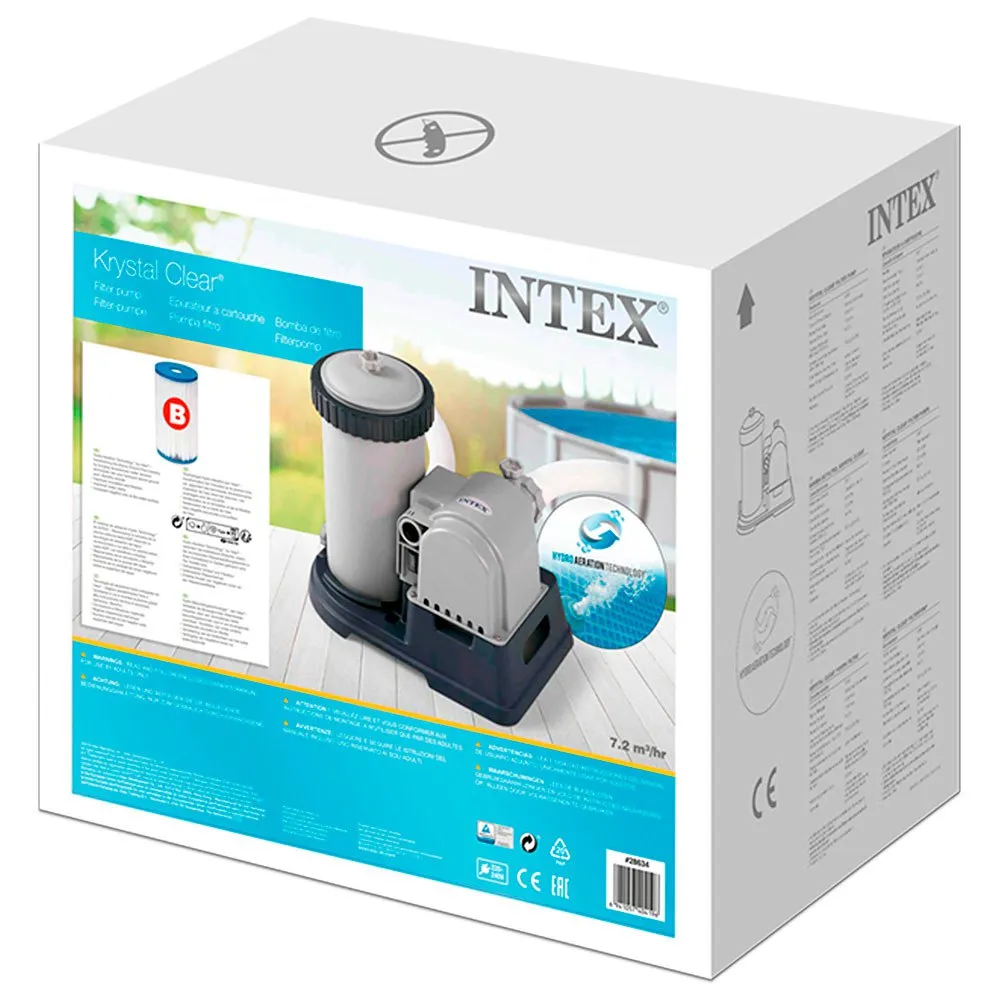 Intex Krystal Clear Kartuschenfilterpumpe 9.463L/h