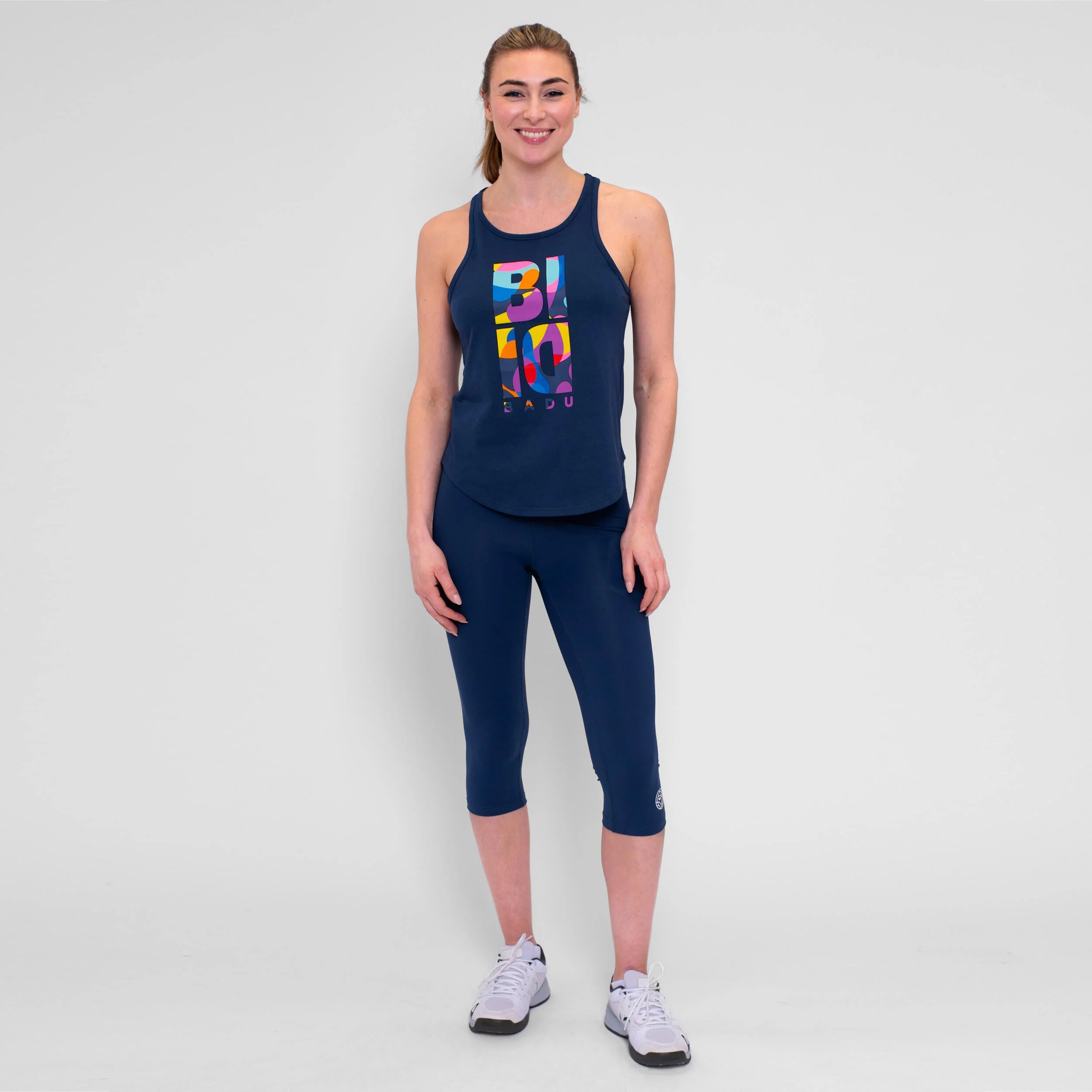 BIDI BADU Twiggy Chill Débardeur Tank Top Femmes - Bleu Foncé , Multicouleur