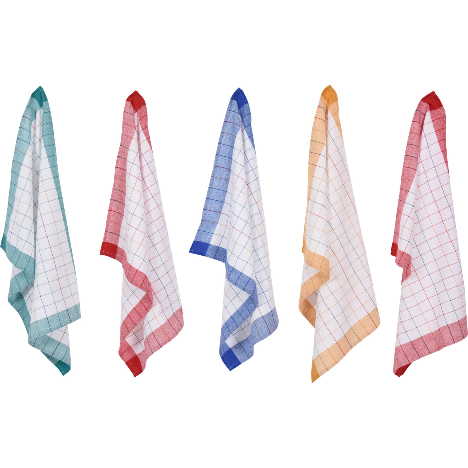 Geschirrtuch 5er-Pack 50 x 70 cm karo multi