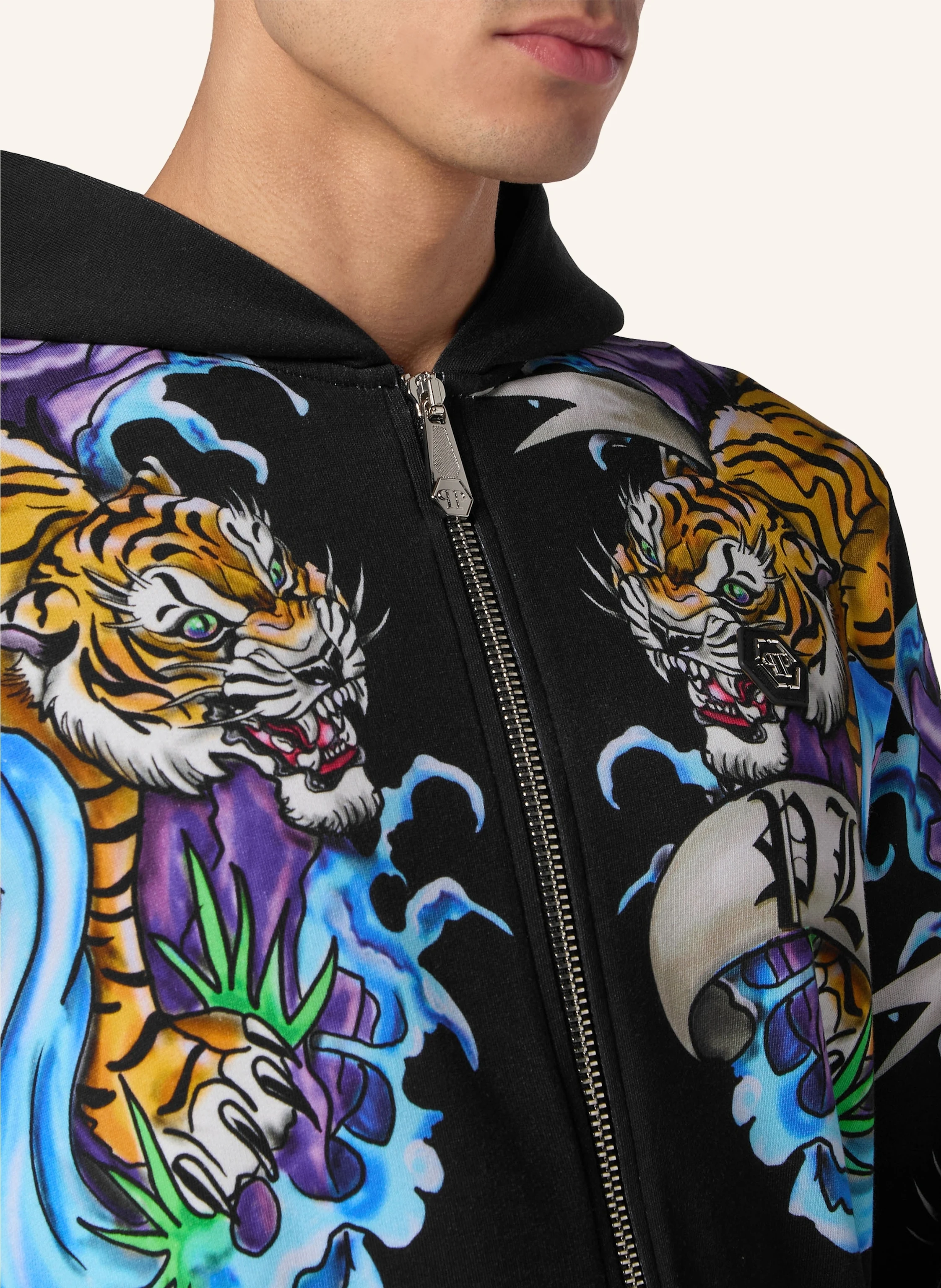 PHILIPP PLEIN PHILIPP PLEIN Sweatjacke mit Kapuze TATTOO