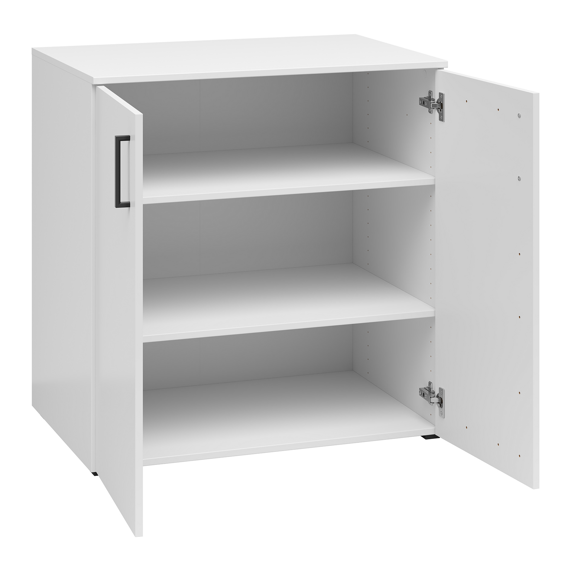 Kommode - weiß - 2 Türen - XL-Tiefe - 80 cm breit