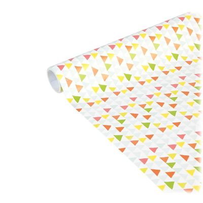 Clairefontaine Excellia Tiny Rolls - Papier cadeau triangles - 35 cm x 5 m - 80 g/m²