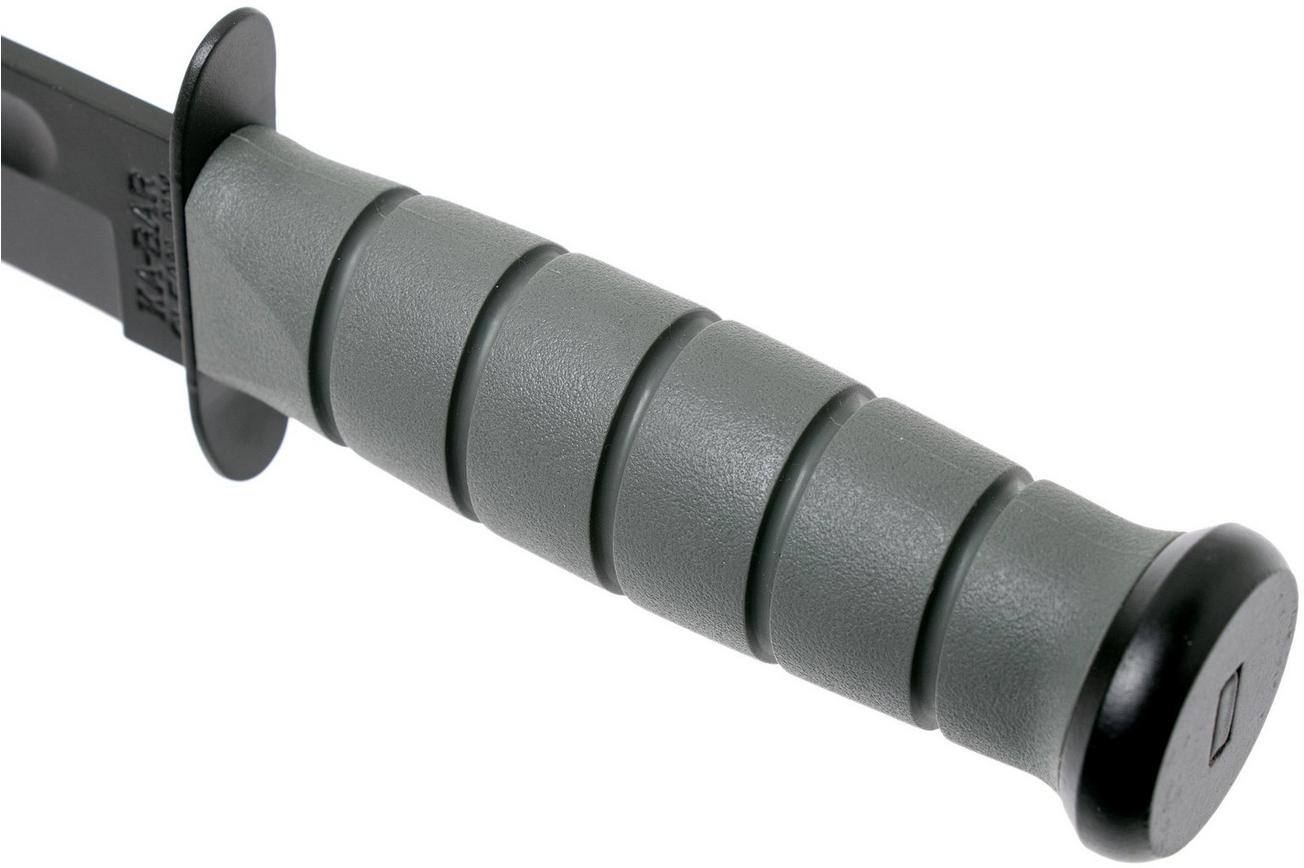 KA-BAR 5011 Foliage Green, plain edge, Kraton, kunststof schede