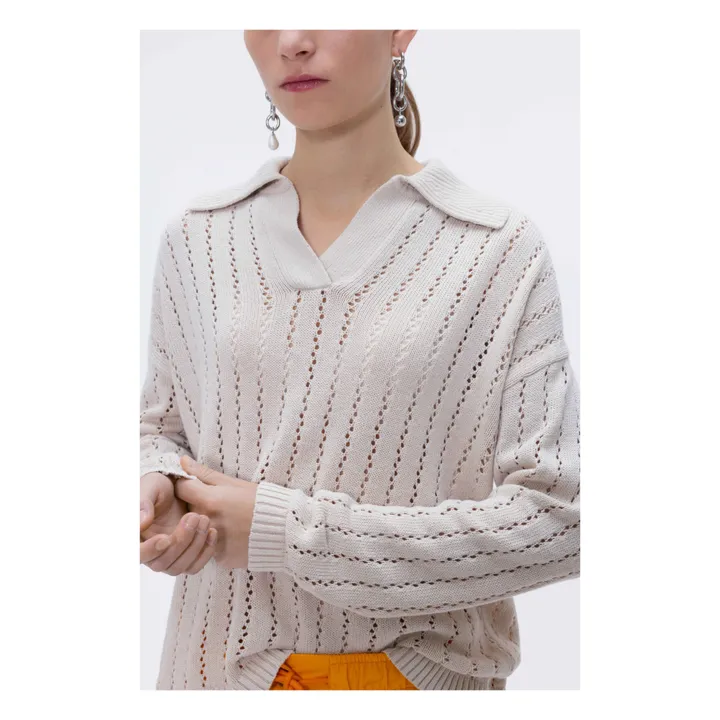 Our Sister Pull Polo Percy Lin et Coton | Sable