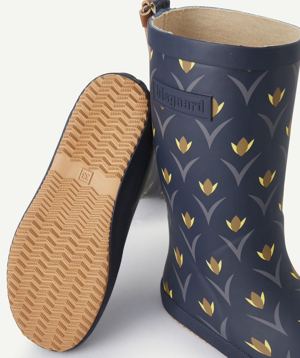 BISGAARDBOTTES BLEU FONCÉ FILLE À MOTIF TULIPES