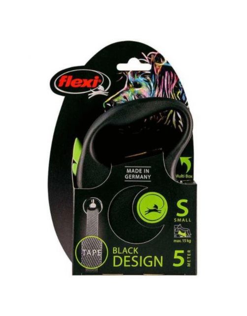 Flexi Black Design Tape S 5 m - Hondenriem
