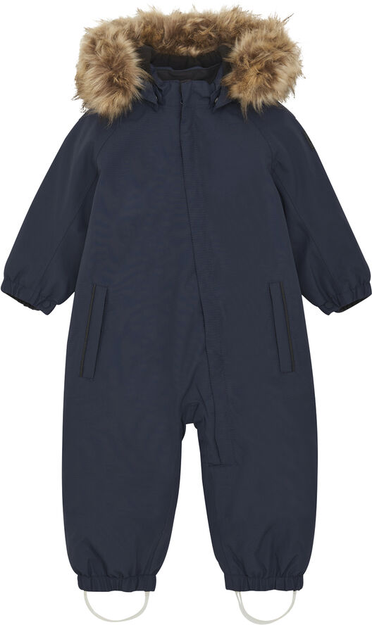 Color Kids Coverall W. Fake Fur Total eclipse