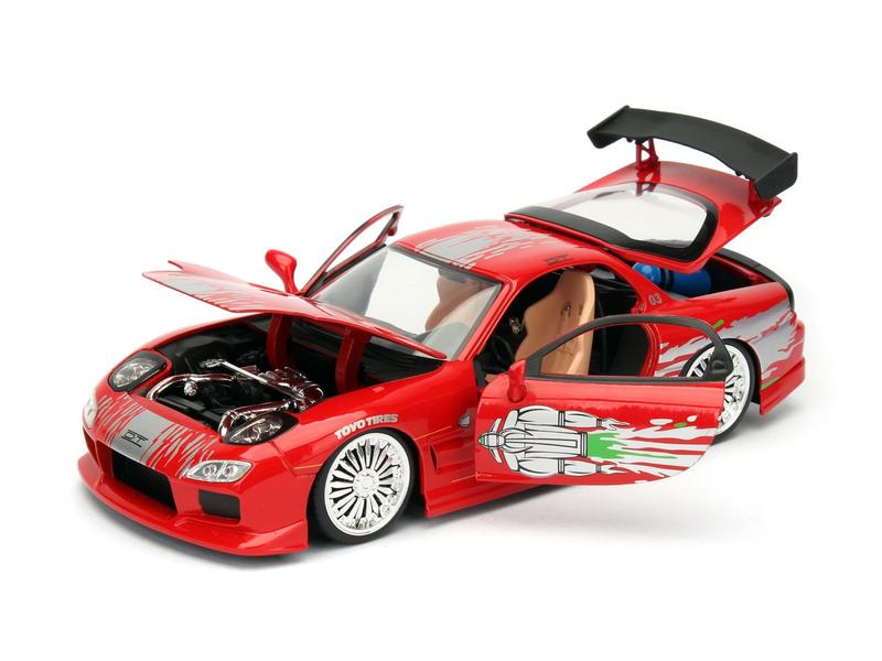 Jada Toys Sportwagen Fast & Furious Mazda RX-7 1:24 Mazda RX-7 Sammlermodell im Massstab 1:24