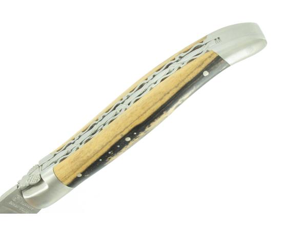 Laguiole 12 cm - double platines - Ebène Royal - 2 mitres Couteau de poche par Laguiole en Aubrac