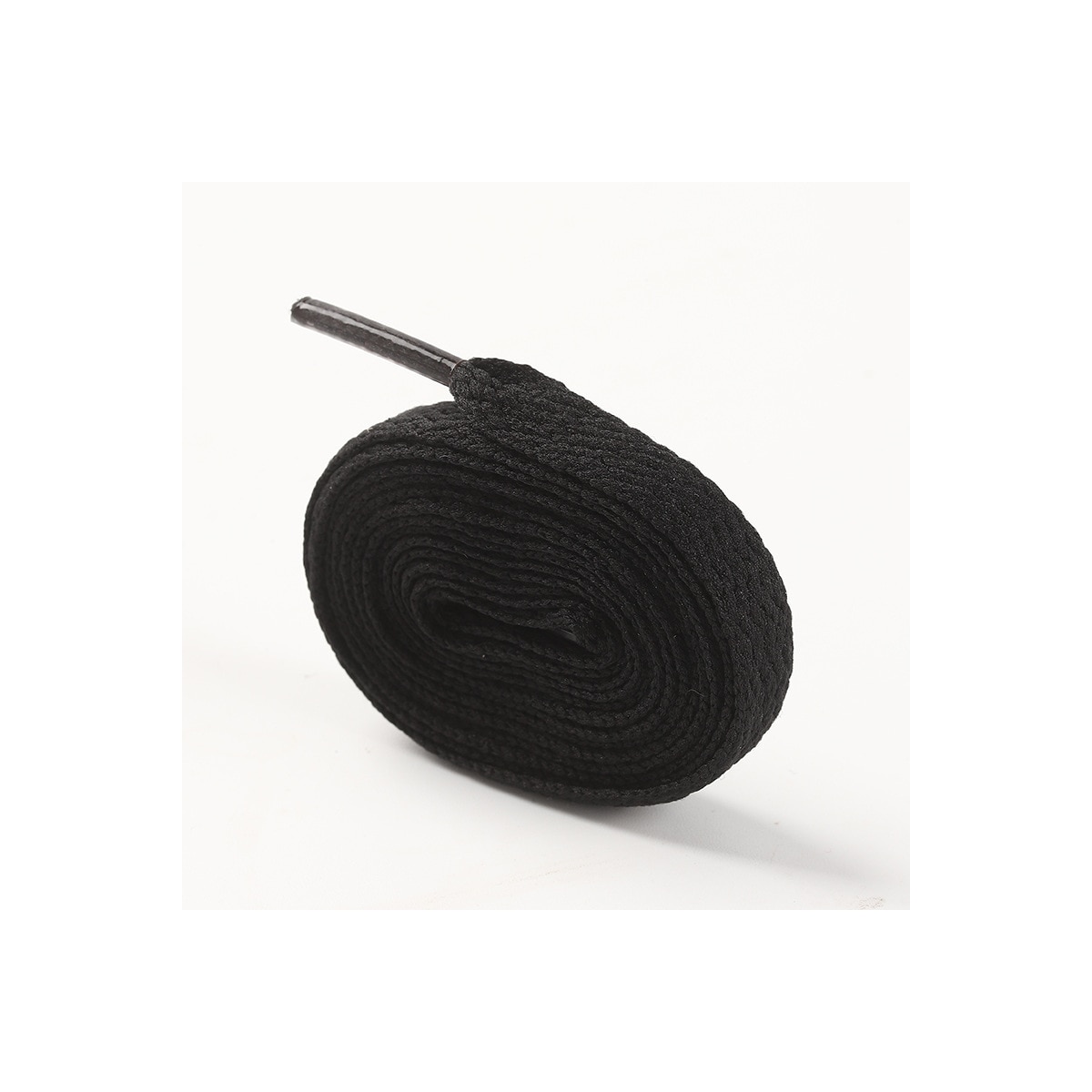 Flate skolisser i polyester, 4 par skolisser Sort M