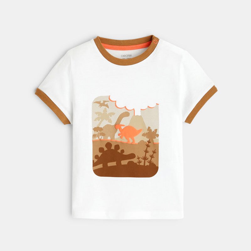 T-shirt dinosaures marron bébé garçon Marron