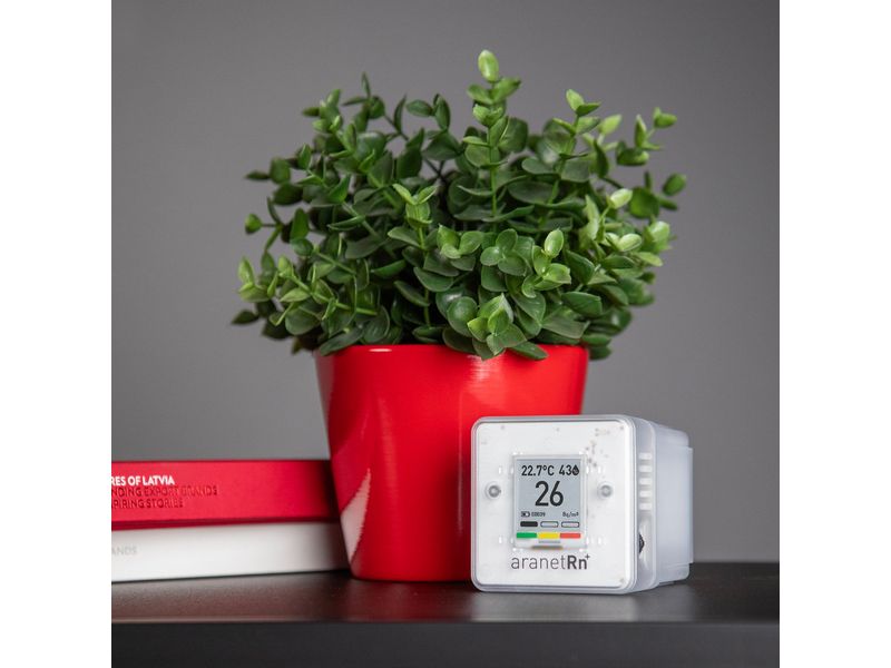 Aranet Radon PLUS HOME Sensor, Bluetooth Echtzeitmessung von Radongaskonzentration, Temperatur und Luftfeuchtigkeit