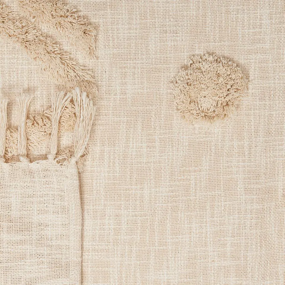 FATEHPUR - Plaid - Beige - 130 x 180 cm - Katoen
