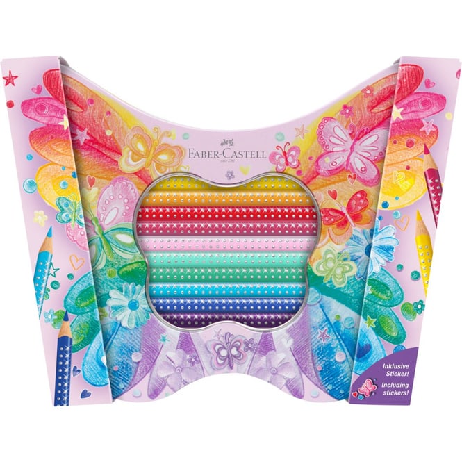 20 Dreikant Buntstifte - Grip Sparkle - Geschenkset