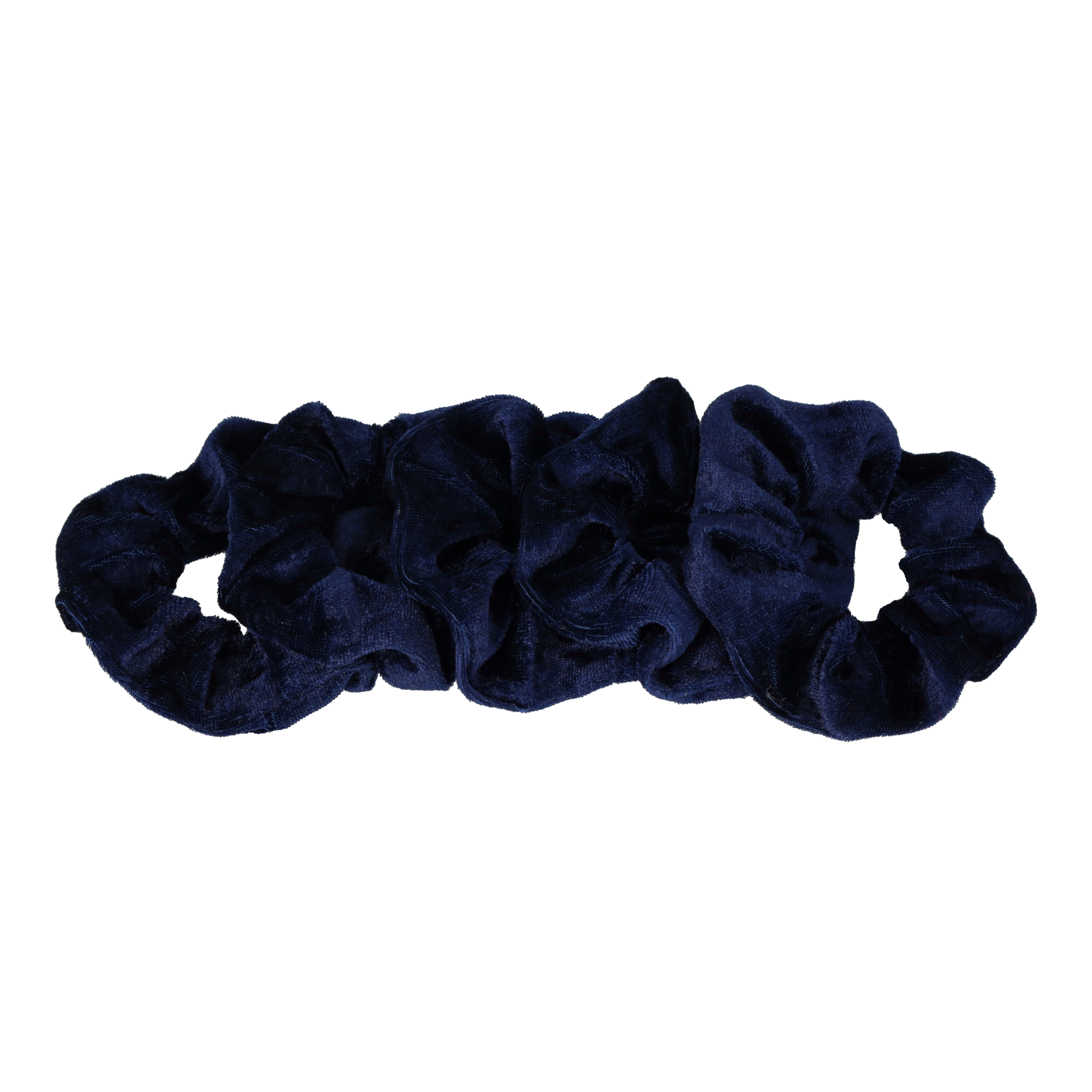 (5er Set) Scrunchies Elastisches Samt Haargummi Haarband - Dunkelblau