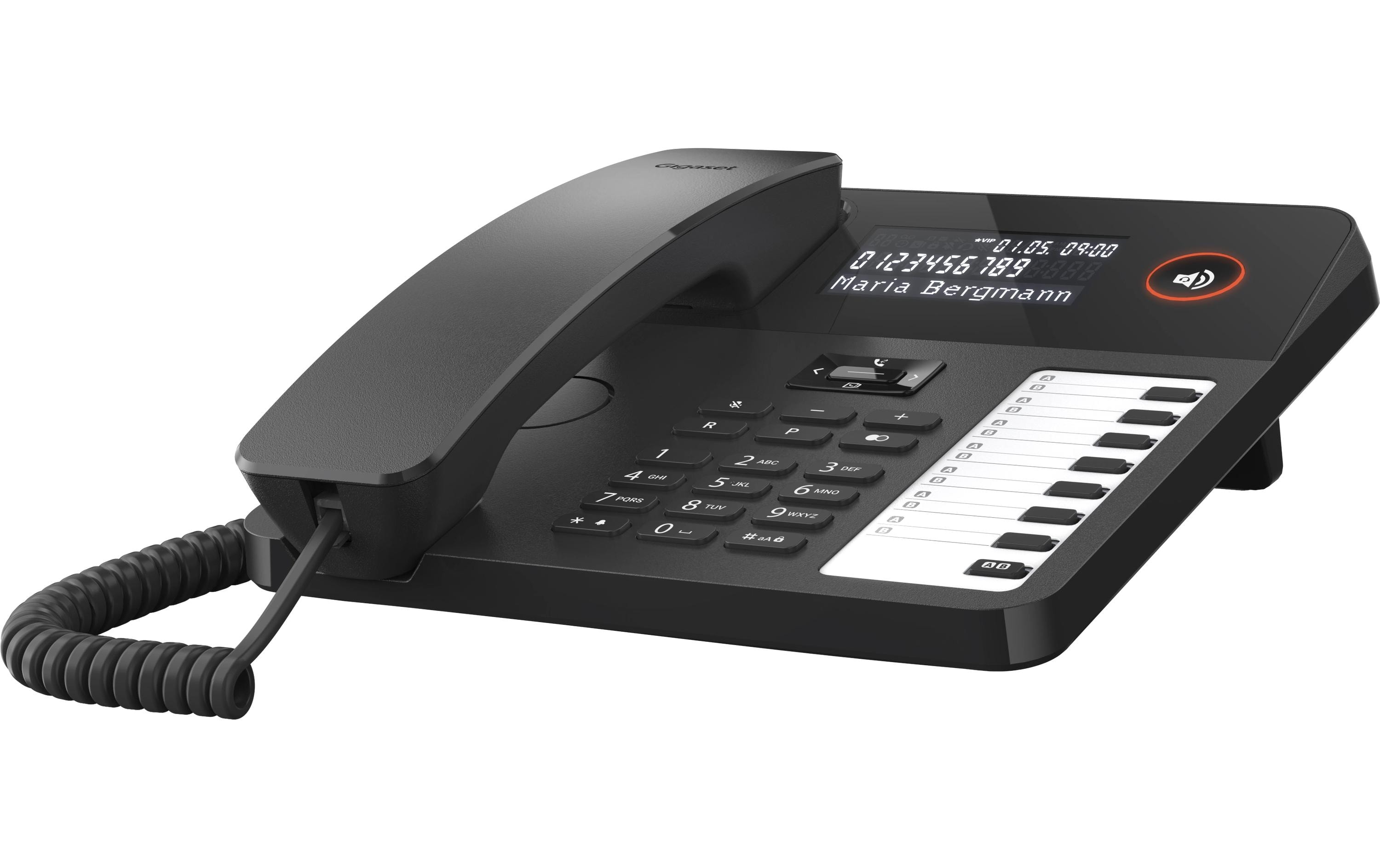 Tischtelefon DESK 600 SchwarzDas Wand- und Tischtelefon für die komfortable Telefonie
