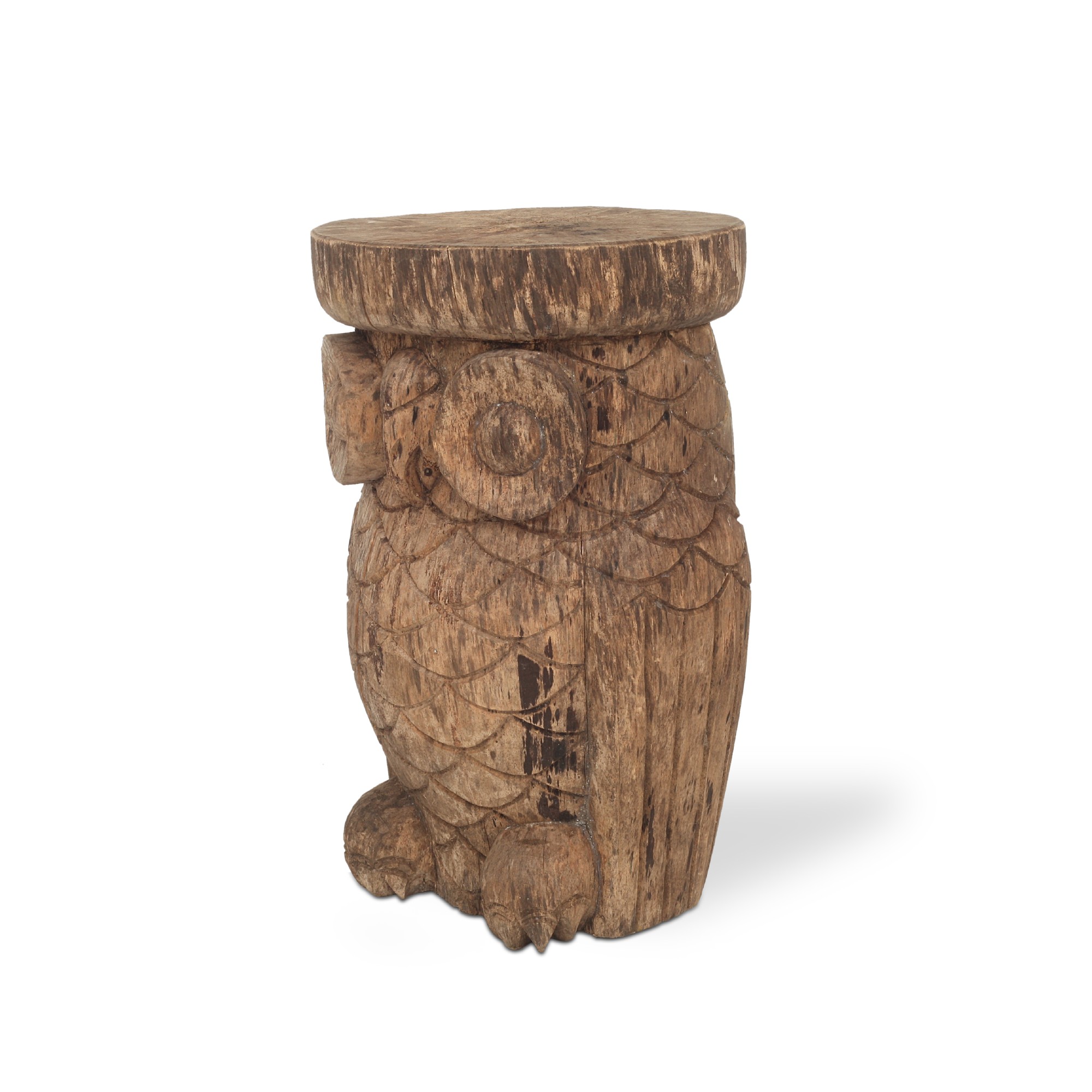 Hocker 'Eule', Holz, Ø 30, H 50 cm von fischer's lagerhaus