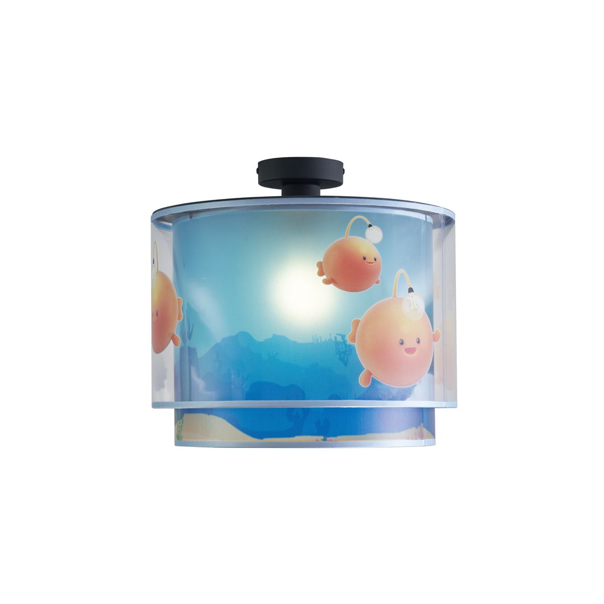 Kinder plafondlamp blauw met bulby - Harrie meets Bulby