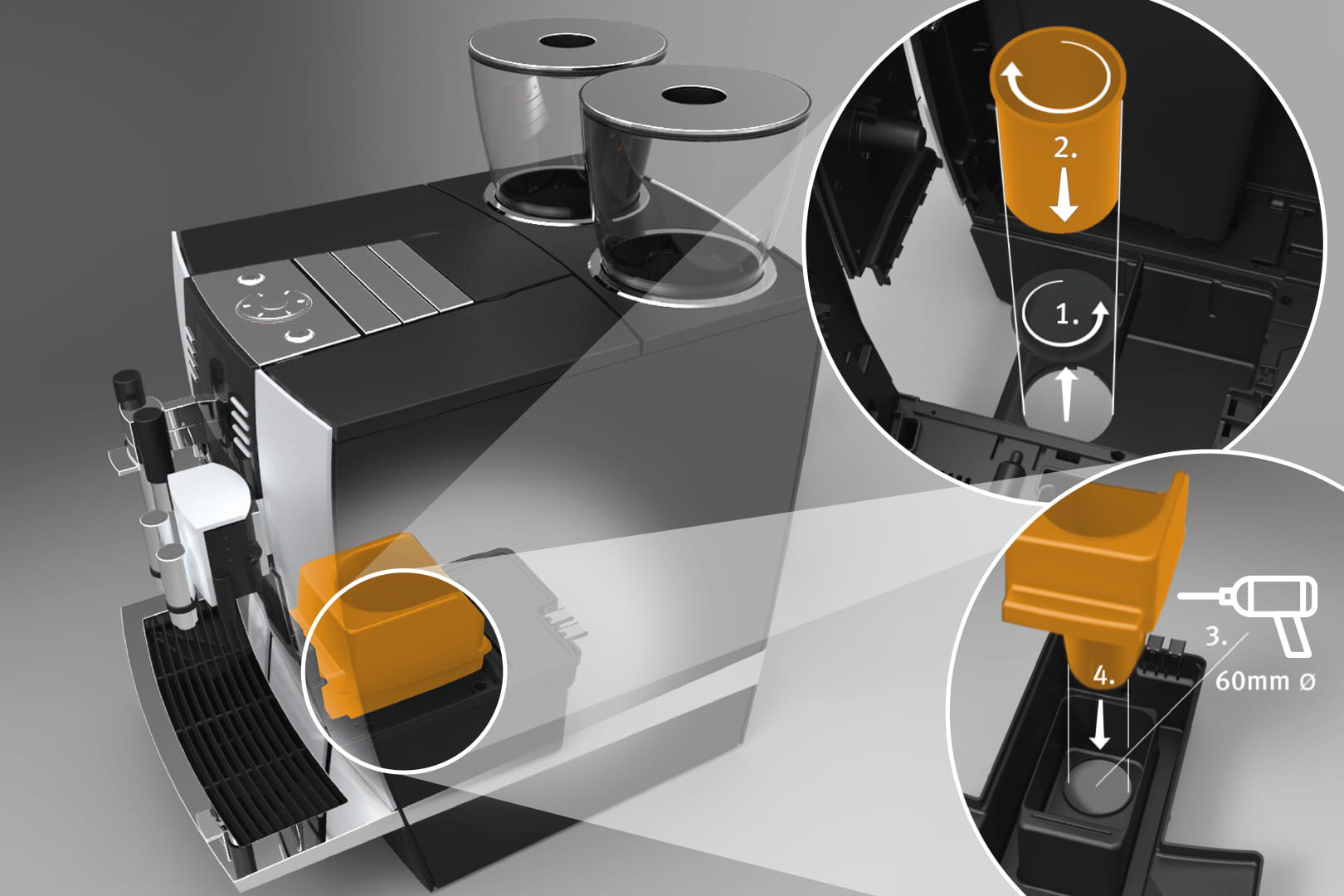 Set d’éjection de marc de café GIGA