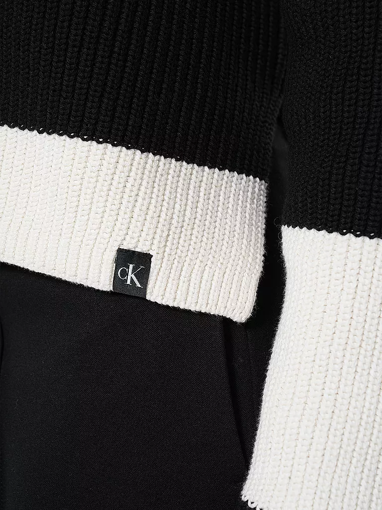 CALVIN KLEIN JEANS Rollkragenpullover schwarz