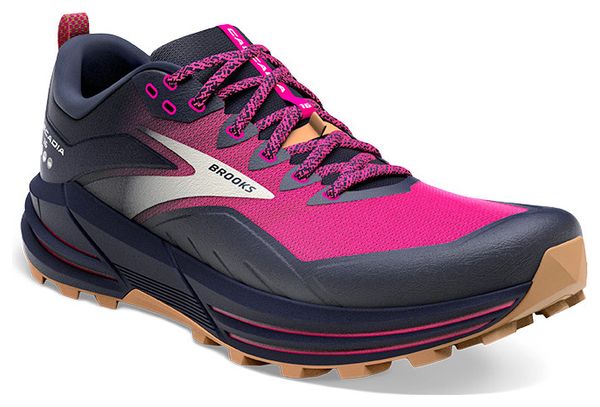 Chaussures de Trail Running Brooks Femme Cascadia 16 Rose Bleu 42.1/2