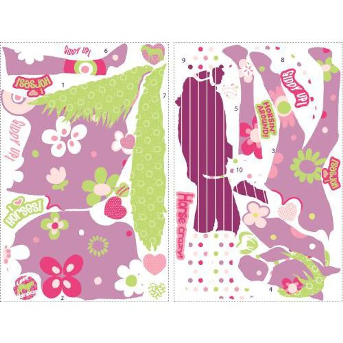 TheDecoFactory Fantasie Horse - Stickers géants