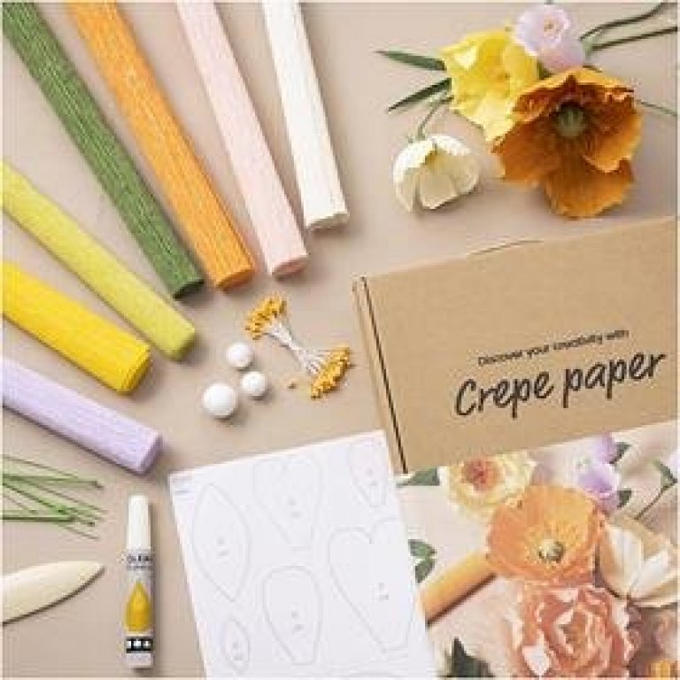 DIY Set, Krepp-Papierblüten