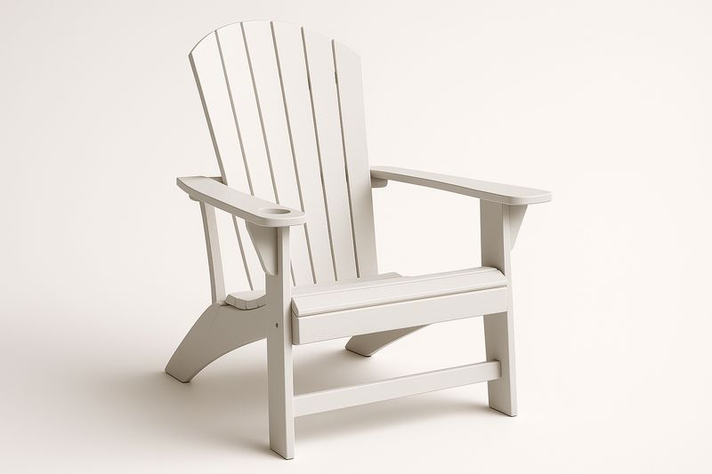 Adirondack Gartenstuhl Polyethylen Weiß 95cm Höhe
